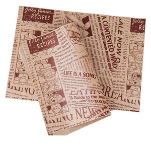 Papel de Envolver Antigrasa Personalizado con Impresión Flexográfica Estilo Periódico para Sándwiches, Hamburguesas, Pollo Frito y Rollos - Product Image 1
