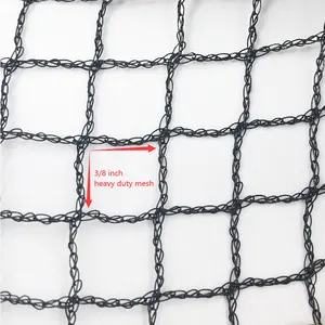 Hot Selling Heavy Duty Knotless Black Anti Bird Netting Vineyard Plastic Net Agricultural Cover Net