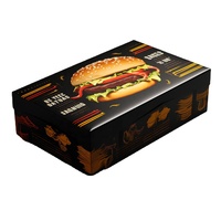 Boîte de hamburger en carton personnalisé à emporter de qualité alimentaire hot dog à emporter frites poulet impression emballage fast-food