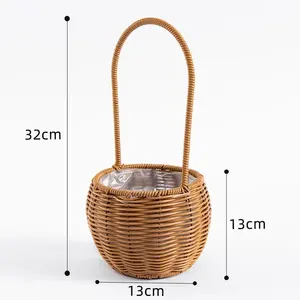 JY -- Profondeur Métal Ba Gor Taille Emballage Corde Fruits En <span class=keywords><strong>Cuir</strong></span> Cadeaux Nuit Grand Or Fournitures Maman Épicerie Cadeau Paniers - Product Image 5