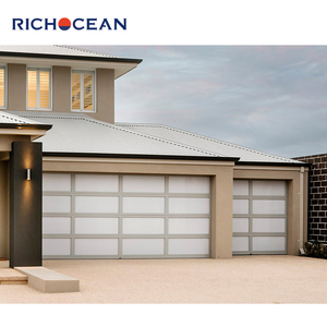Portes de <span class=keywords><strong>garage</strong></span> sectionnelles coulissantes en aluminium et verre RICHOCEAN pour maisons et résidences – Vente en gros usine - Product Image 4