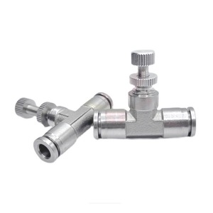 Válvula Manual de Conexión Rápida de Acero Inoxidable Baocn, Conector Neumático de Gas de 1/4 Pulgada, Válvula de Estrangulación para Tuberías - Product Image 1
