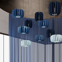 Panneau acoustique pour la décoration intérieure Réduction du bruit Absorption sonore Éclairage suspendu graphique 3D