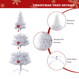 Árbol de Navidad Blanco de PVC de Alta Calidad para las Fiestas Familiares 2025 - Product Image 3