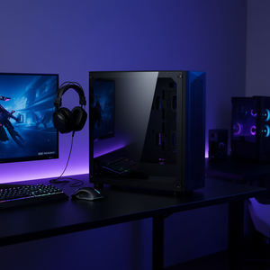 Autre boîtier d'ordinateur de jeu Full-Tower E-ATX avec fenêtre latérale en acier pour les joueurs - Product Image 2