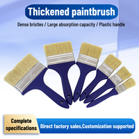 Pinceau à peinture pour meubles, manche en plastique, poils en bois, fibres synthétiques, personnalisable, support OEM, marché colombien