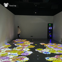 Système de logiciel de jeu laser interactif personnalisé pour projection au sol en intérieur