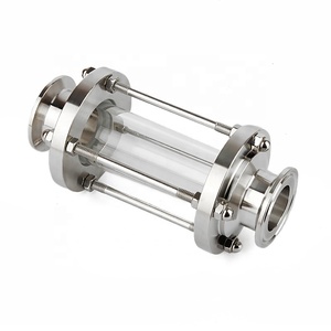 Verre de vue droit à pince en acier inoxydable sanitaire de 1.5 po avec coque de protection - Product Image 6