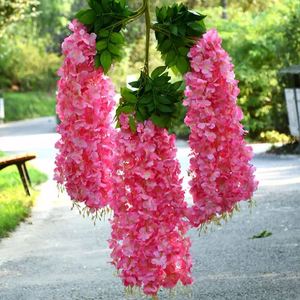 Flores Artificiales de Glicinia al por Mayor para Arco de Boda, Guirnalda Decorativa Gigante de Seda para Techo, Flores Artificiales de Glicinia - Product Image 2
