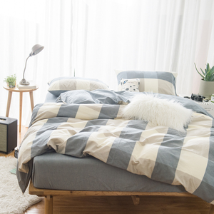 Bắc Âu Đơn Giản Cổ Điển 200TC Tinh Khiết Cotton Bốn Mảnh Chăn Bìa Bộ Đồ Giường Đặt Cho Khách Sạn Và Nhà Phòng Ngủ - Product Image 5