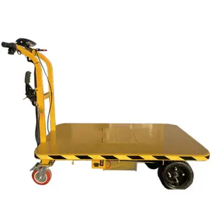 Hot Selling Elektrische Hand Trolley 4 Wielen Tuinkar Platform Kleine Trolley