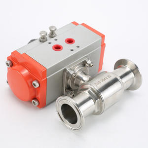 Válvula de Bola Neumática de Doble Acción de Acero Inoxidable al por Mayor, Válvula Direccional de Paso Directo de Instalación Rápida y de Paso Completo para - Product Image 2