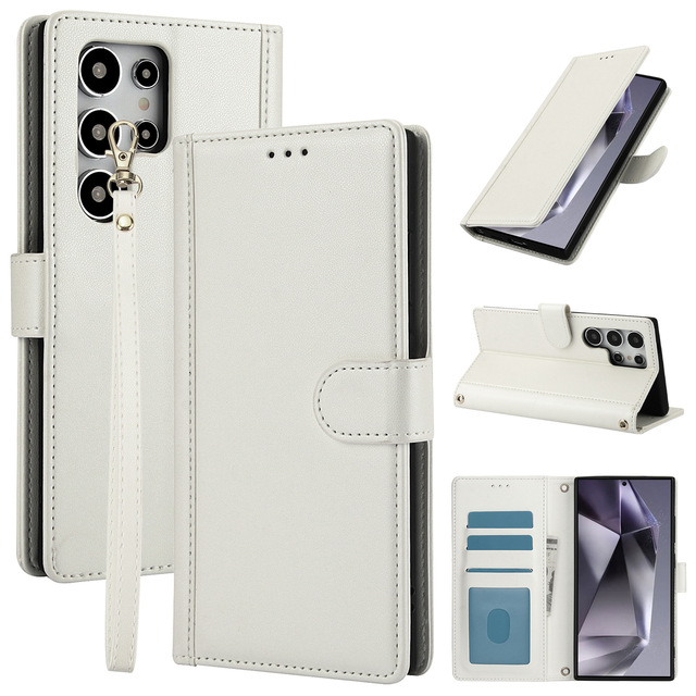 Luxury Leather Multi Card Slot Wallet Phone case for Samsung Galaxy S25 Ultra S24 S23 Book Stand Back Cover