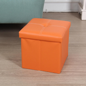 Pouf de rangement pliable en similicuir PVC et <span class=keywords><strong>banc</strong></span>-<span class=keywords><strong>coffre</strong></span> de rangement pour chambre à coucher, vente en gros - Product Image 3
