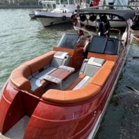 Nouveau yacht de luxe pour fêtes, hors-bord, 25 pieds, en aluminium soudé, ponton, double salon de bain de soleil, croisière, tourisme, glissière, moteur hors-bord