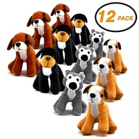 Peluche Chien Maison Animal Peluche Chiens Dalmation Jaune Lab Rottweiler Caniche Cocker Spaniel in Play Dog House Mallette de transport
