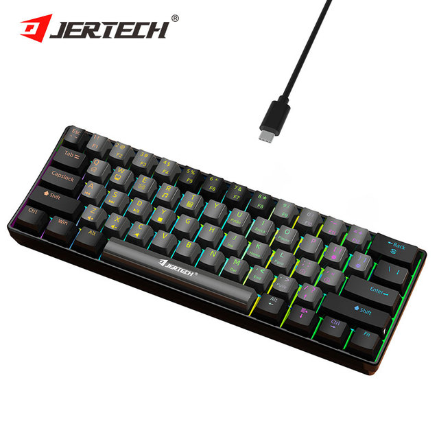 JERTECH JK540 Mechanical Keyboard Wired RGB English RGB Lighting Desktop Games Gaming Mini Keyboard