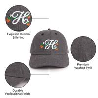 Casquette de baseball en coton non structurée à 6 panneaux en sergé lavé de haute qualité pour homme, vente en gros du fabricant, fournisseur d'usine, logo personnalisé