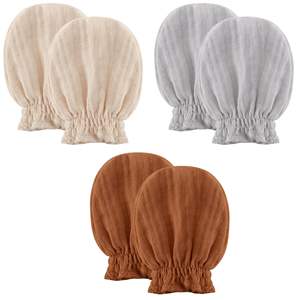 100% coton anti-rayures doux respirant gants pour garçons et filles 0-6 mois mousseline bébé mitaines pour nouveau-né - Product Image 1