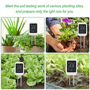 <span class=keywords><strong>Testeur</strong></span> <span class=keywords><strong>de</strong></span> sol rechargeable 6-en-1 Yieryi : humidité, fertilité, luminosité, température, <span class=keywords><strong>pH</strong></span>, analyseur <span class=keywords><strong>de</strong></span> nutriments du sol, modèle pour jardinage et agriculture - Product Image 6