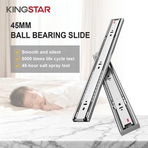 Glissières de <span class=keywords><strong>tiroir</strong></span> à roulement à billes KINGSTAR, fermeture douce, extension complète, glissières télescopiques pour cuisine, armoire - Product Image 2