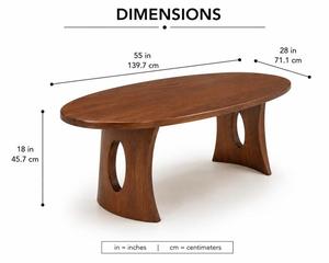 Table à manger basse moderne minimaliste en bois massif, petite taille, pour salon, usage domestique, mobilier contemporain - Product Image 2