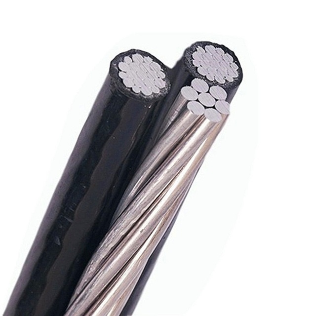 3 Phase Triplex Cable Calibre 4 6 8 Awg 400 Amp ABC XLPE Insulated Aluminum Service Drop Conductor Black 600V Power Cables