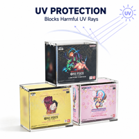 Boîte de présentation en acrylique résistante aux UV à 99 % pour boosters One Piece, compatible avec OP04-13 et EB01/02, étui en acrylique pour boosters One Piece
