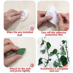 Fixation murale autocollante <span class=keywords><strong>pour</strong></span> plantes grimpantes, boucle fixe en rotin, clip <span class=keywords><strong>pour</strong></span> feuilles - Product Image 4
