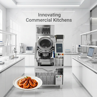 Machine à frire automatique autonettoyante T-Chef TC-40EA pour restaurants, économe en énergie, avec écran tactile numérique pour la cuisson