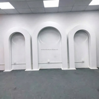 Arco Metálico Dorado Brillante de Lujo para Interiores, Precio de Fábrica, con Accesorios para Decoración de Bodas, Eventos, Escenarios y Salones