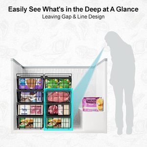 Mingtang simplehouseware <span class=keywords><strong>coffre</strong></span> de congélation profonde organisateur bac de <span class=keywords><strong>rangement</strong></span> rétractable et empilable ensemble de - Product Image 3