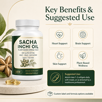 Complément d'huile d'Inchi Sacha en gélules pour les routines quotidiennes de bien-être en acides gras essentiels avec huile d'oméga – Offre privée