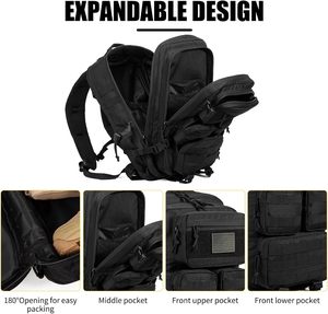<span class=keywords><strong>Sac</strong></span> <span class=keywords><strong>à</strong></span> <span class=keywords><strong>dos</strong></span> tactique Spoir 45L, imperméable, Molle, pour la randonnée, le camping, les voyages, avec de grandes poches, logo personnalisé, design Cordura - Product Image 3
