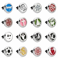 Cheval en cours d'exécution 30mm aromathérapie voiture désodorisant en acier inoxydable voiture diffuseur évent Clip médaillon rafraîchissant porte-parfum cadeau
