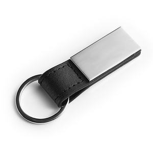 Hot Selling Luxury <b>Keyring</b> Men Car Brand Metal PU Leather Keychain With Custom Logo - Product Image 1