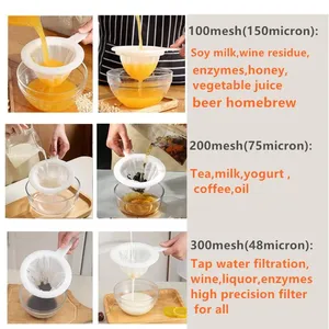 1 pièce Égouttoir à riz manuel pliable en plastique à mailles fines 80 mesh, écologique, haute densité, réutilisable - Product Image 5