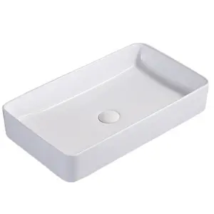 Bán Hot Countertop lưu vực hình chữ nhật Thiết kế phòng tắm kích thước lớn Sứ bồn rửa