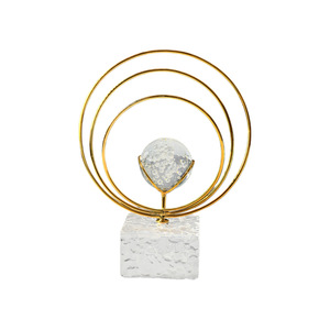 Crystal Ball Art Ornament Glass Acrylic Iron Abstract Sphere Home Decoration Gift - Product Image 5