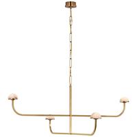 Lustre suspendu en laiton et albâtre naturel, lampe suspendue en marbre sur mesure pour plafonds hauts, E12, salon