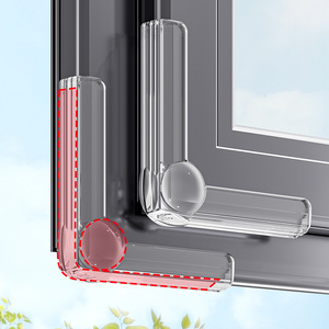 Silicone Anti-collision <b>Corner</b> <b>Protectors</b> L Shape Transparent 4 Pack For Windows Doors Home Safety Edge Guards - Product Image 1
