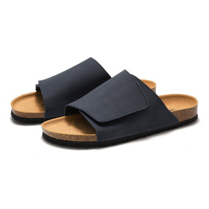 High Quality Autumn Men's New Fashion Trend Casual Outdoor PU Upper Slippers One-Word Non-Slip <b>Beach</b> <b>Shoes</b> Midsole Rubber Sole - Product Image 3