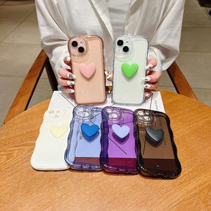 Coque de téléphone adaptée au vivo S16 Pro, coque simple semi-transparente à bulles ondulées, motif cœur à bulles, coque de téléphone anti-chute à couverture complète - Product Image 1