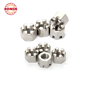 Inch Hex rãnh hạt M8 din935 inch kim loại & luyện kim máy móc rãnh hạt mạ kẽm Hex rãnh hạt - Product Image 1