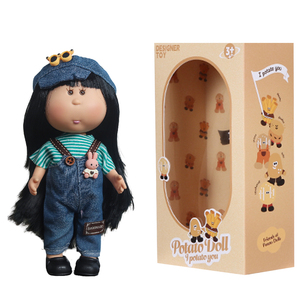 Muñeca de Patata Kawaii de 24 CM, 3 Estilos, Ropa de Mezclilla Floral de Otoño, Muñeca de Vinilo con Caja de Regalo, Decoración, Regalo para Niñas Pequeñas - Product Image 6