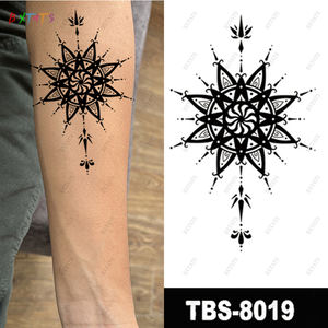 Tatuaje de brazo de larga duración para hombres y mujeres, pegatinas de tatuaje temporal de <span class=keywords><strong>Henna</strong></span> coloridas seguras no tóxicas - Product Image 2