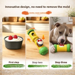 Jouet interactif pour chien, distributeur <span class=keywords><strong>de</strong></span> friandises, stimulant mentalement, entraînement IQ, durable, non toxique, en latex, classique, pour mangeurs rapides - Product Image 3