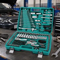 Jeu de 216 pièces de clés à cliquet rapides en acier au carbone, tournevis et douilles, pour réparation automobile, bricolage et usage domestique, avec mallette rigide OEM