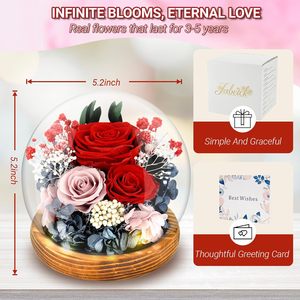 Ramo de Rosas Eternas Preservadas, Caja de Regalo con Flores Reales para el Día de la Madre, San Valentín, Cumpleaños, Aniversario, Decoración - Product Image 5
