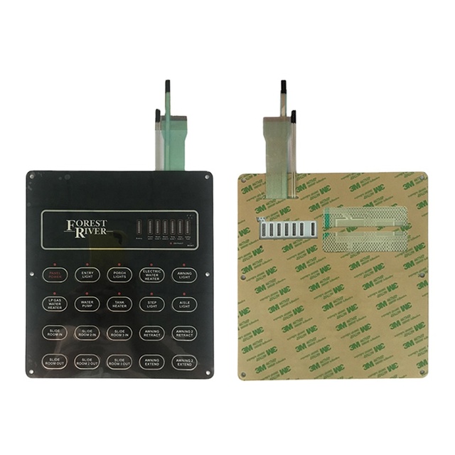Custom Illuminated Membrane Keypad Waterproof Machine Panel Keyboards